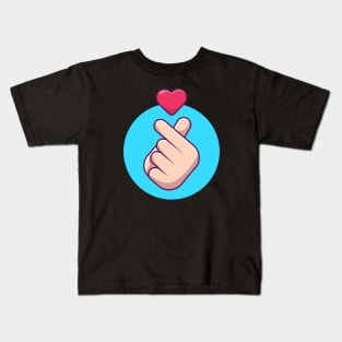 Head with sign heart cartoon Kids T-Shirt